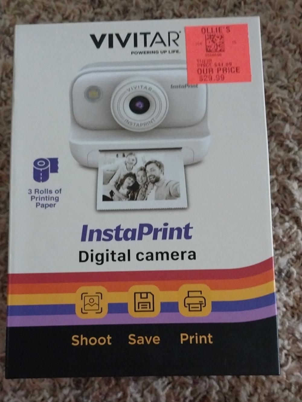Vivitar InstaPrint Digital Camera - White Instant Print